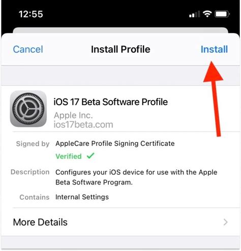 ios beta profile